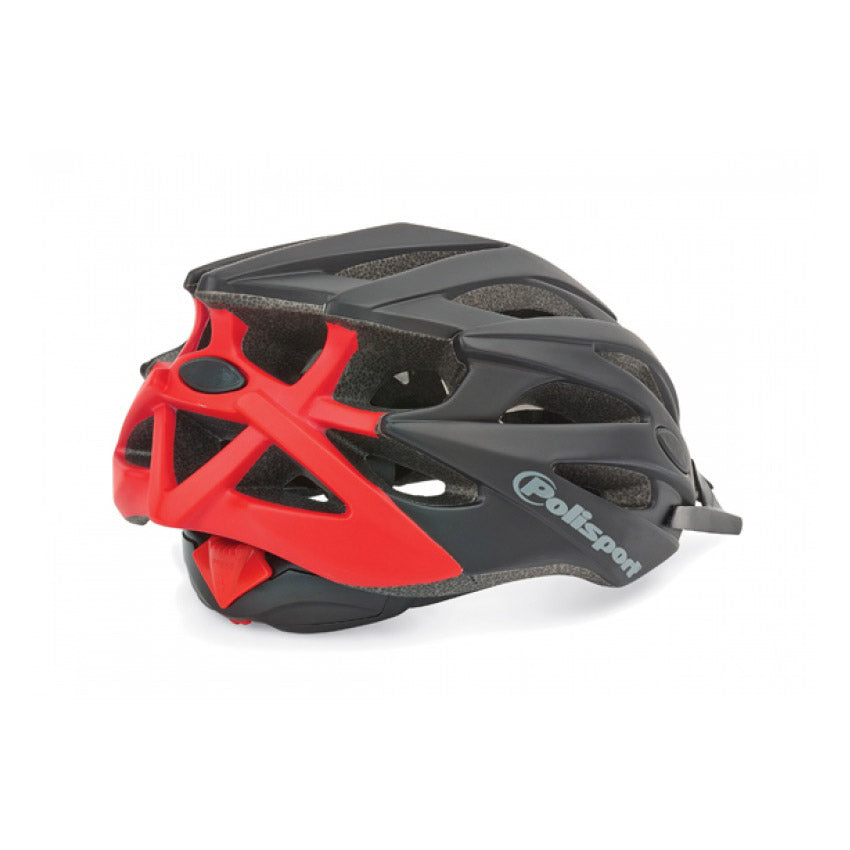 Polisport twig fietshelm l 58-61cm zwart mat rood