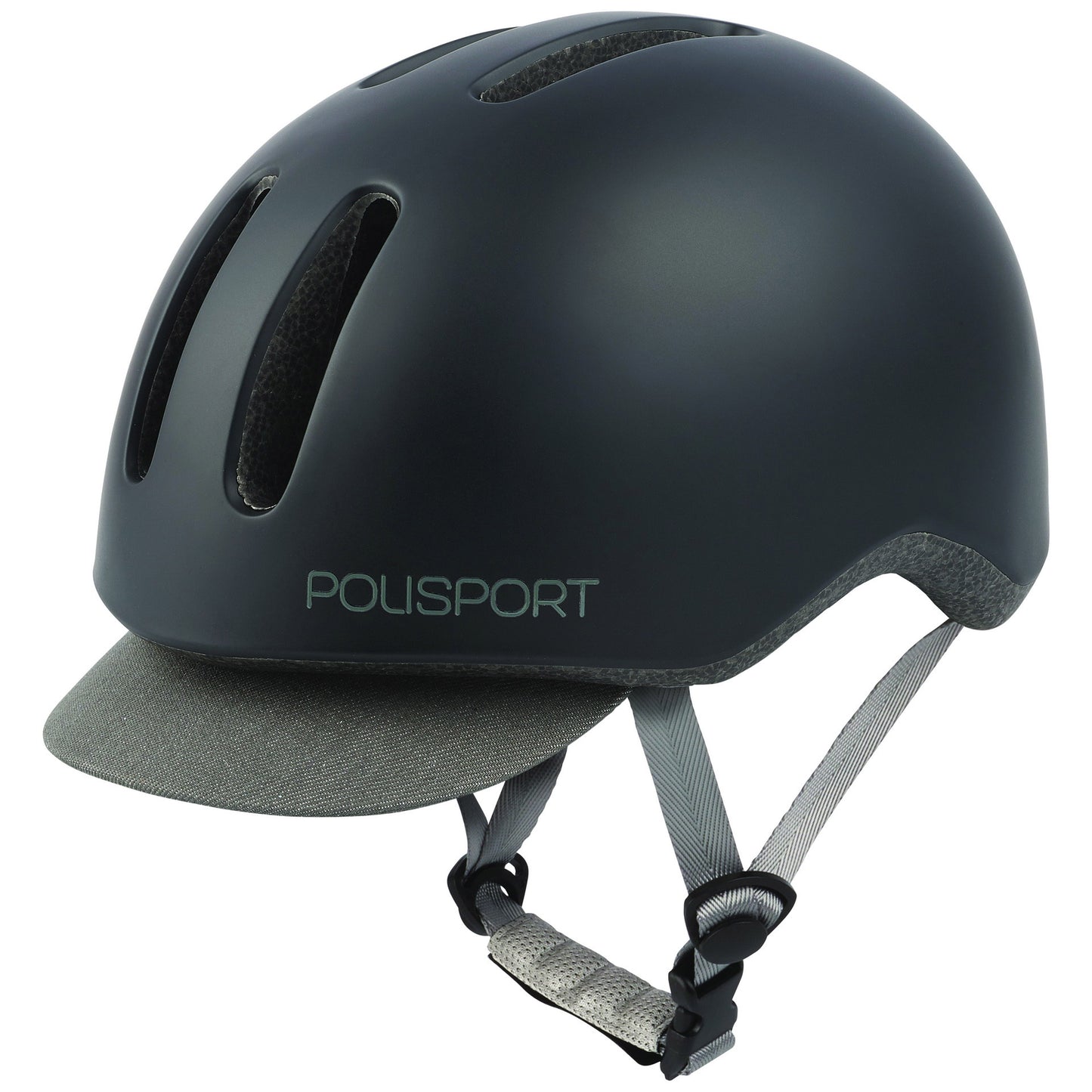 Polisport helm Commuter mat zwart grijs L 58-61cm