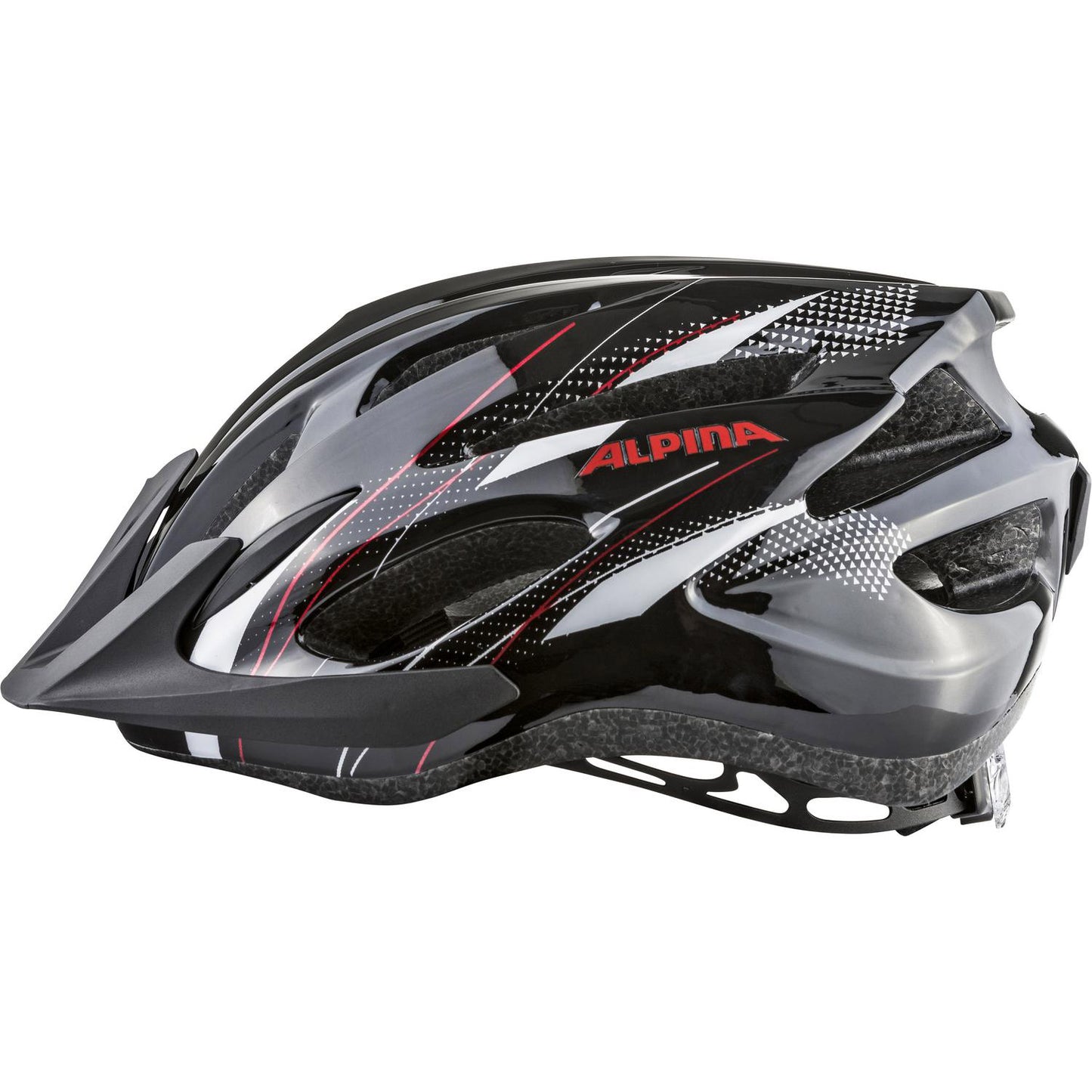 Alpina sports mtb helm mtb17 54-58 glans zwart wit rood