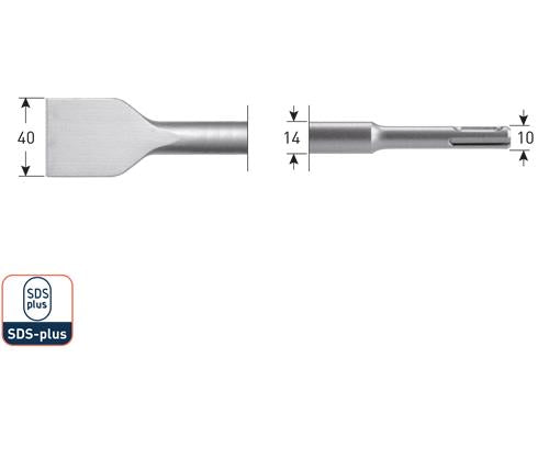 Rotec Sds spadebeitel 40x250mm
