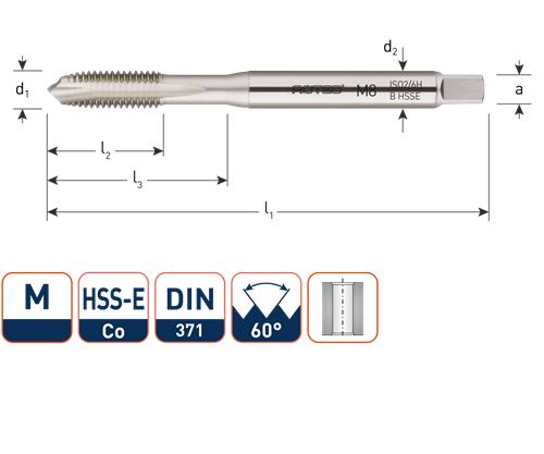 Rotec Machinetap din371 m6