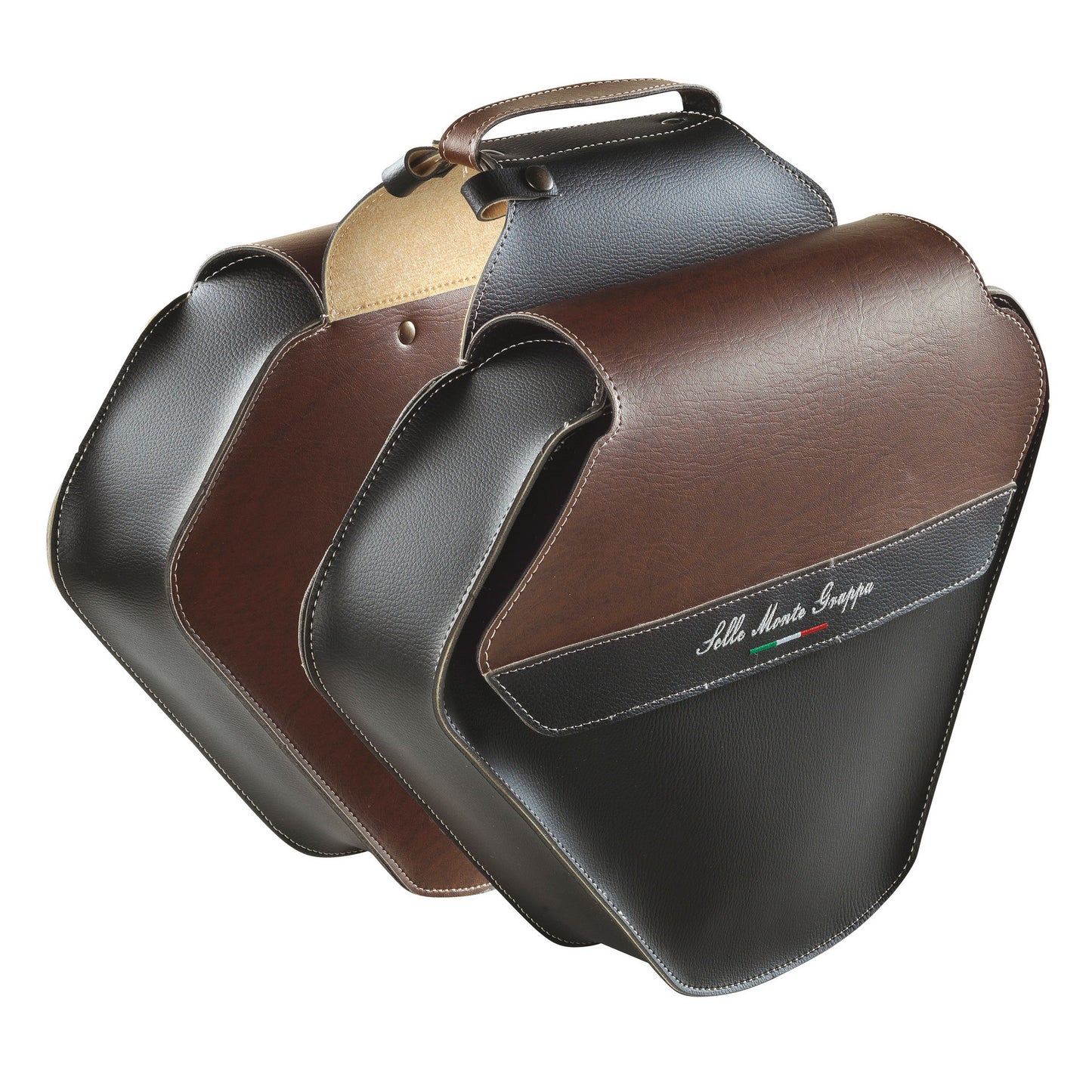 Selle Monte Grappa Monte grappa dubbele tas 17,5l fashion skay zwart donkerbruin