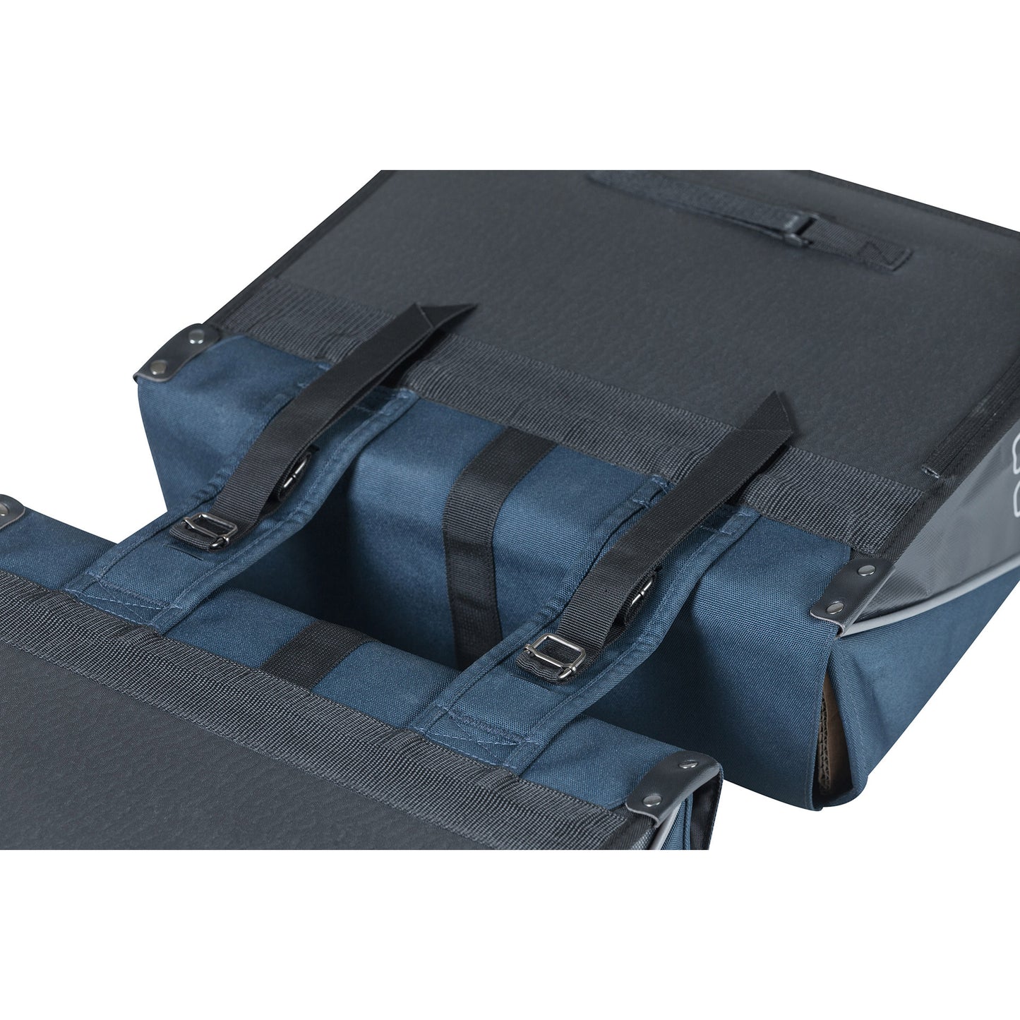 Basil Forte dubbele fietstas, waterafstotend, navy blauw zwart, 35L