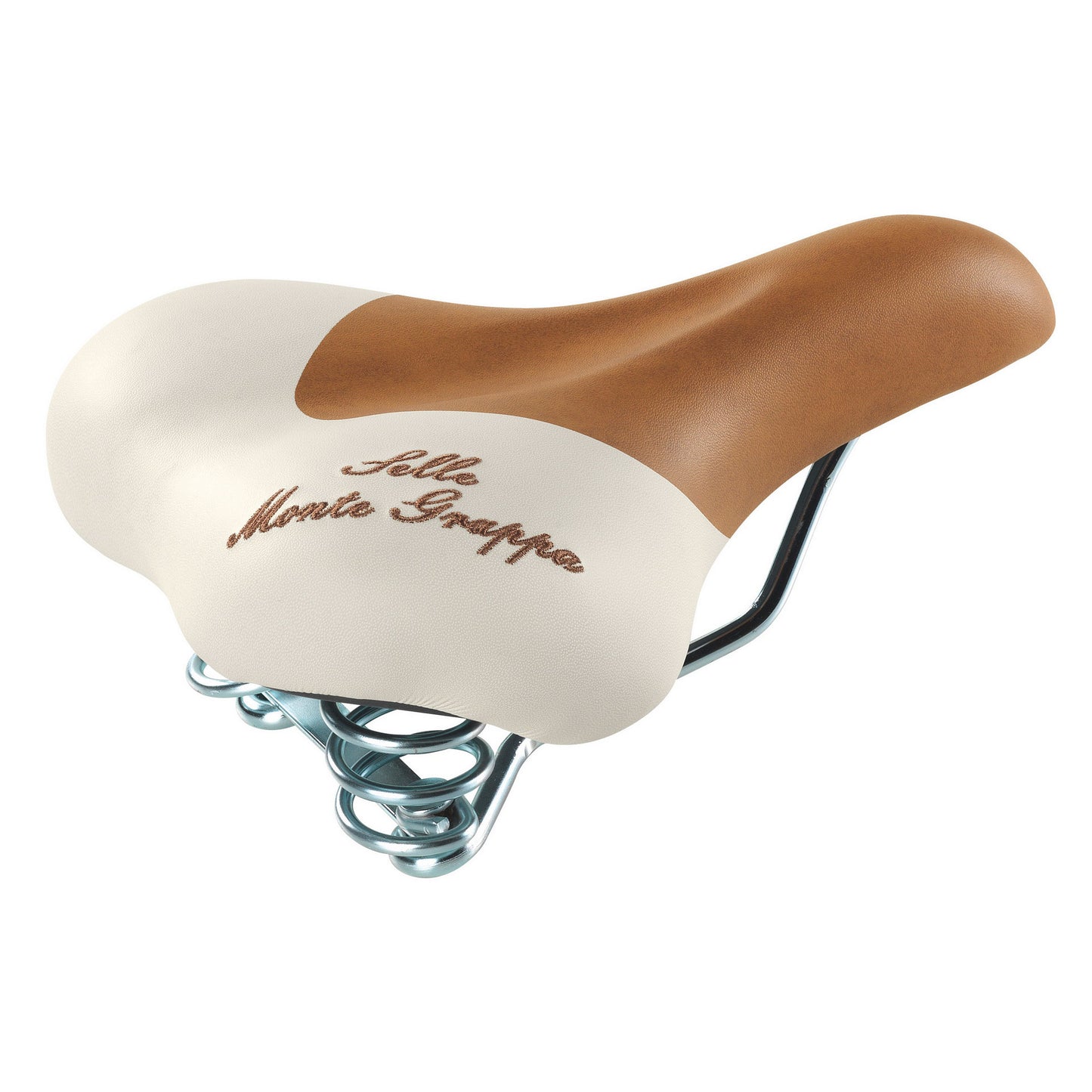 Monte Grappa zadel fashion met veer honey cream