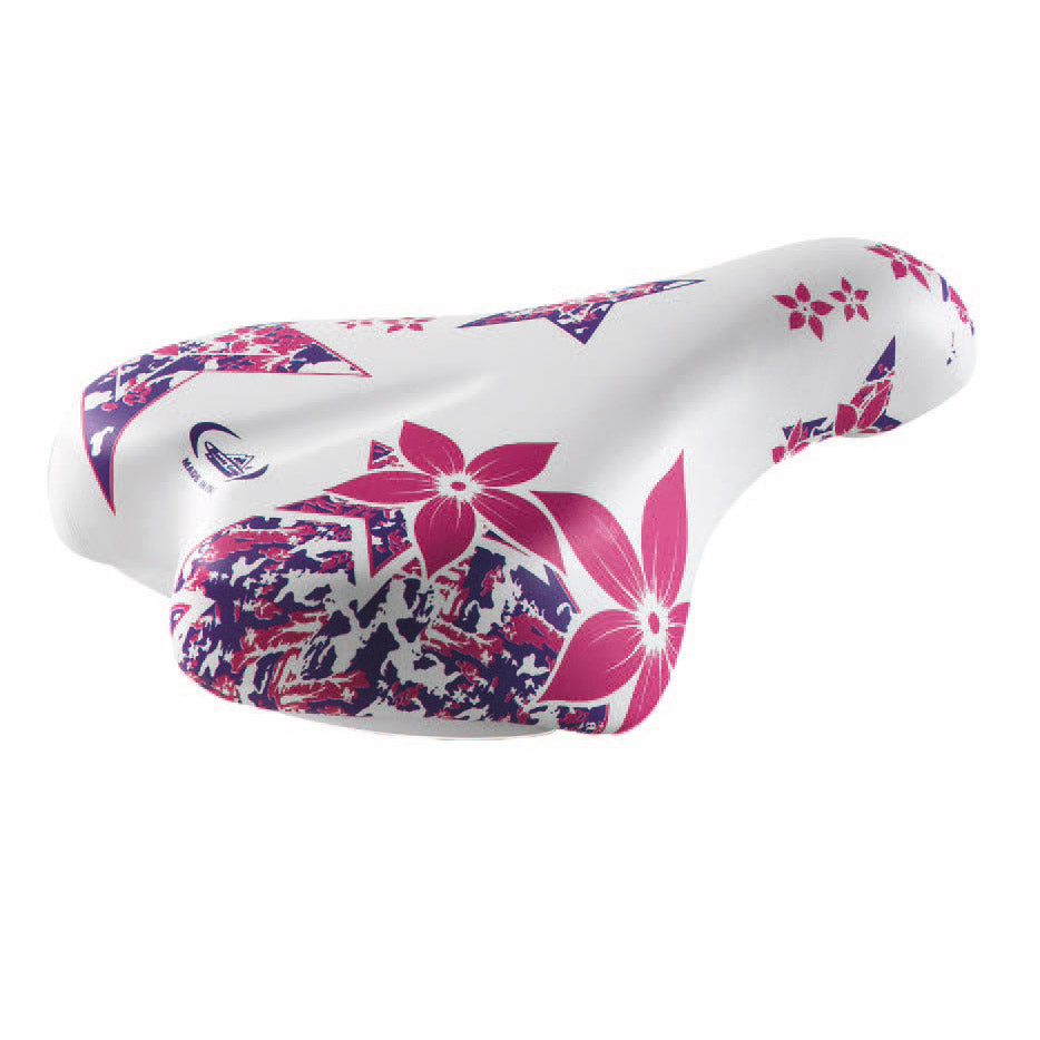 Monte Grappa kinderzadel magic 14-16 wit roze
