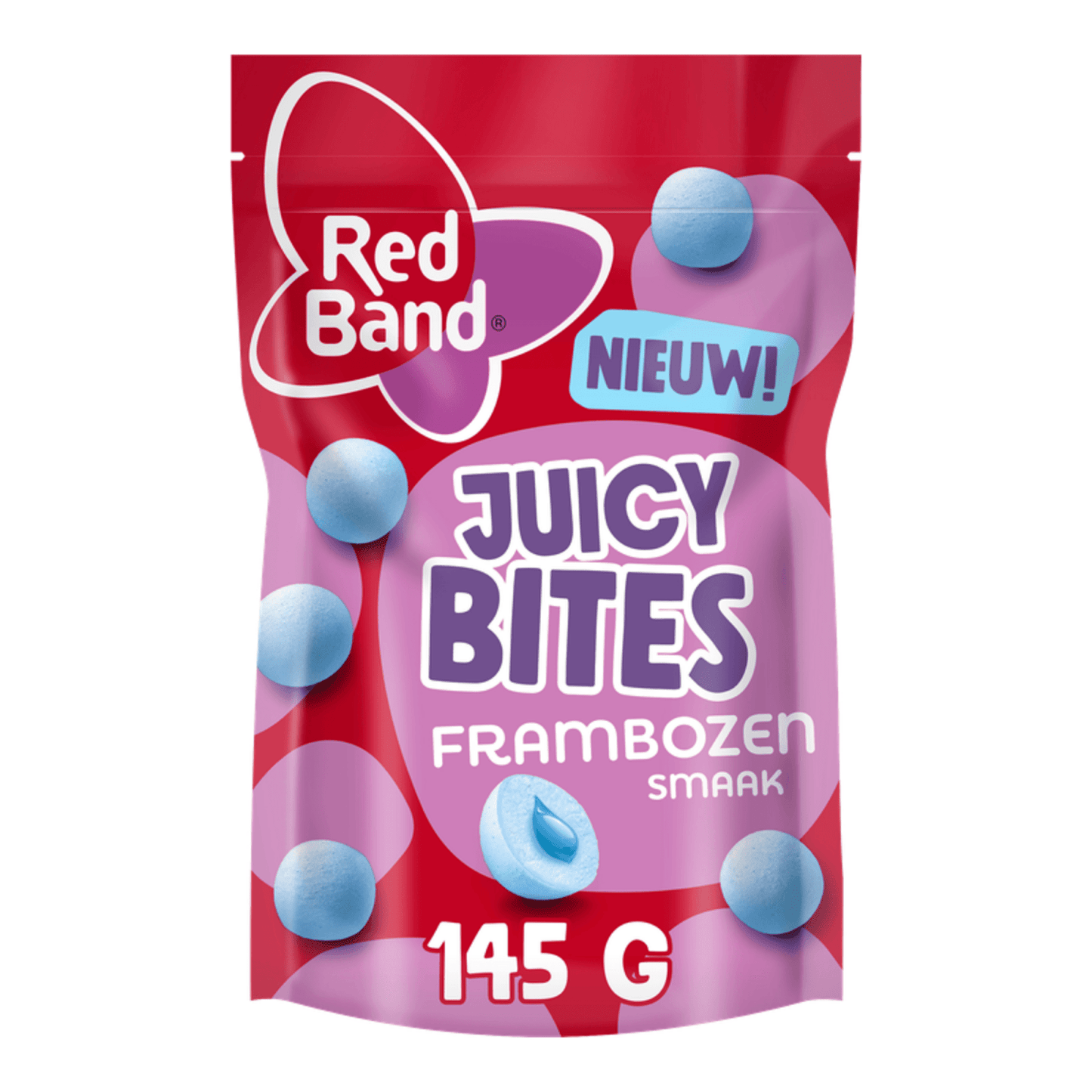 Red Band juicy bites frambozensmaak (8x 145gr)