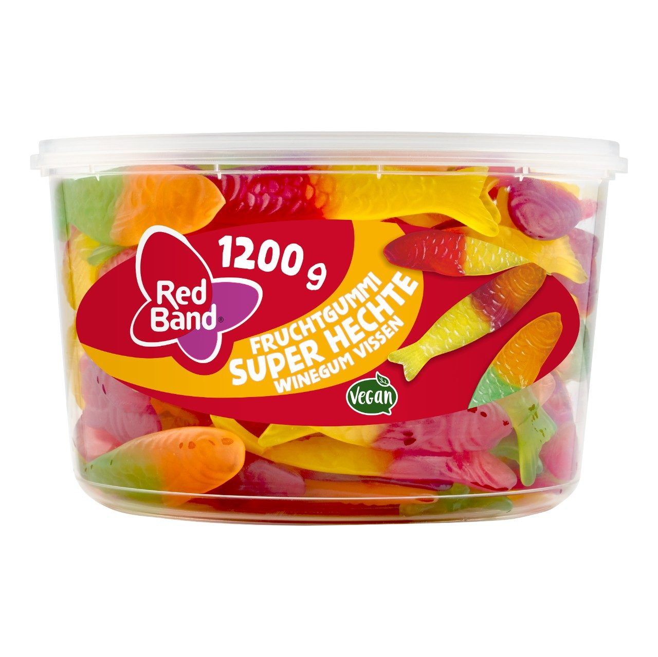 Red Band winegum vissen - snoep - fruitige winegums - silo 100 st