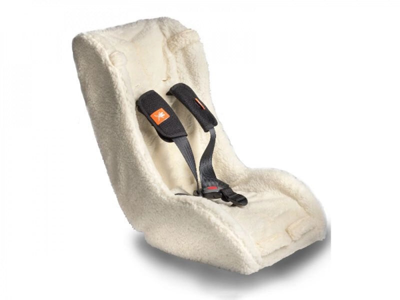 Melia Bakfiets Inzetstoel - Comfortabele peuterstoel voor fietskar - Wit, 75x25x15cm, 5-punts gordel