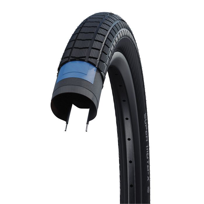 SCHWALBE Motion super moto-x - wired - addix green - dd - raceguard - 20x2.80 - black + reflex