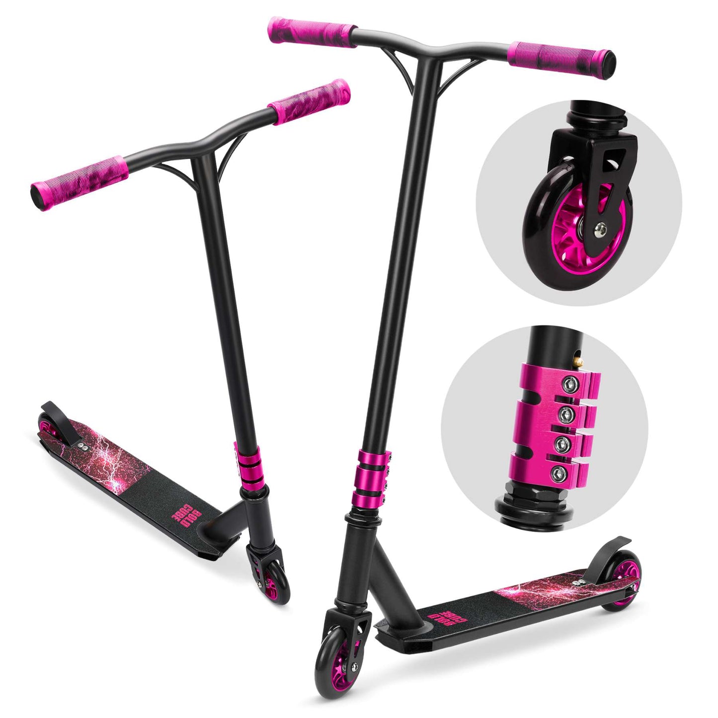 BOLDCUBE deluxe stuntstep - roze