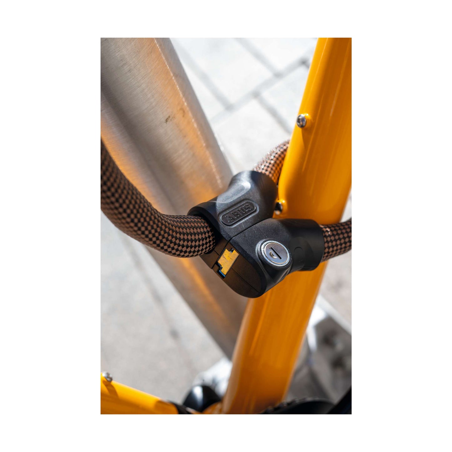 ABUS Fietsslot kettingslot - infinity loop 1806 - security level 6 - oranje - 140 cm - geschikt voor elektrische fietsen en stadsfietsen