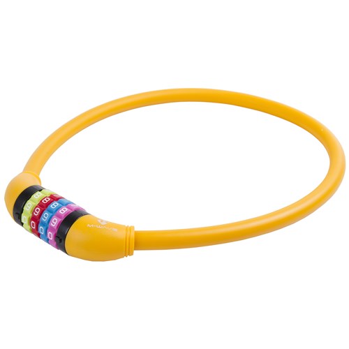 M-Wave cijfer-kabelslot silicone oranje 65cm12mm
