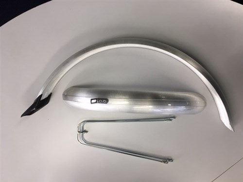 Eurofender Stel spatborden 24 inch 58 pvc zilver
