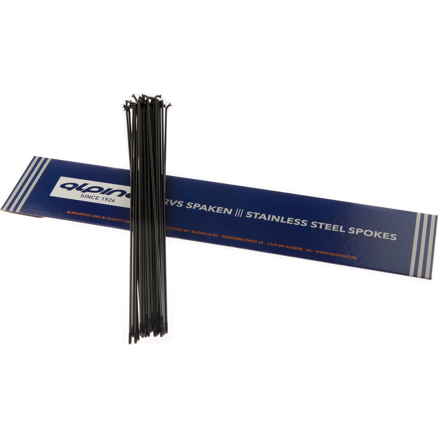 Alpina Spaken 14G (2,00mm) 256mm RVS Zwart (P36)