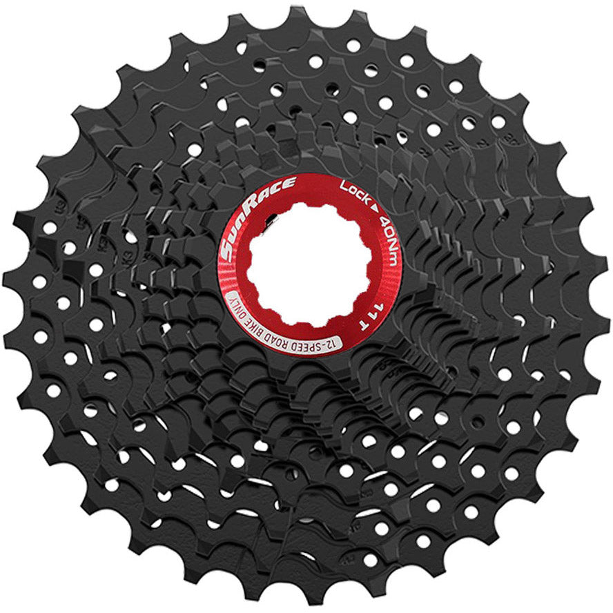 SunRace cassette csrz800 12v 11-34t zwart rood