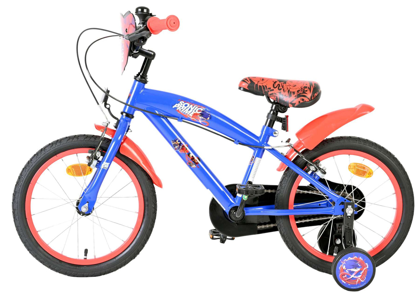 Volare Sonic kinderfiets - jongens - 16 inch - blauw - twee handremmen