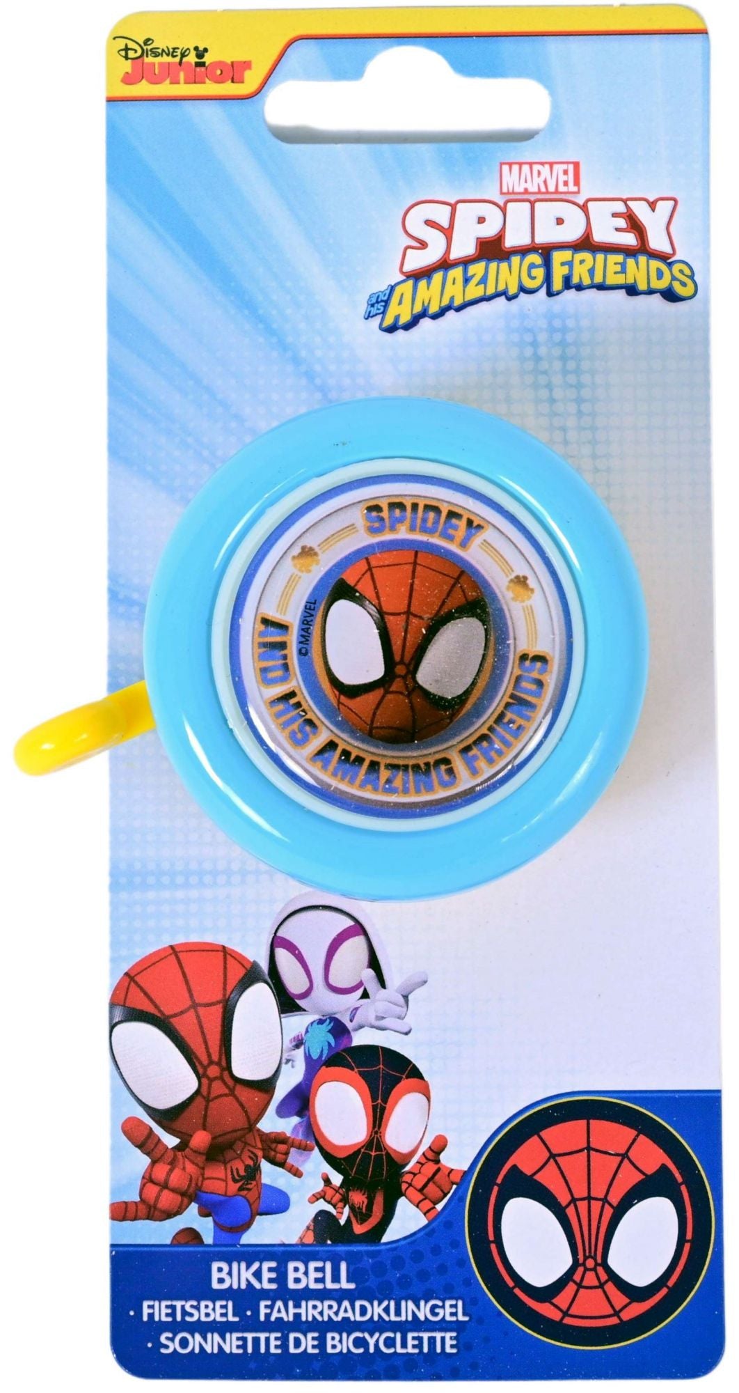 Volare Spidey and his amazing friends fietsbel - jongens - blauw rood geel