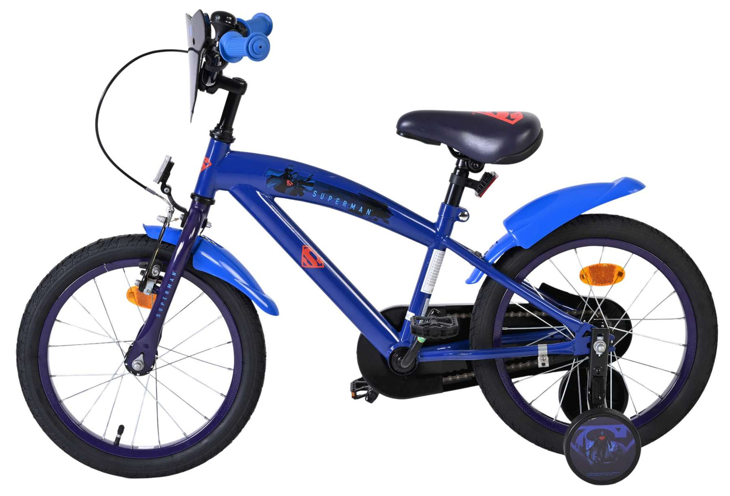 Volare Superman kinderfiets - jongens - 16 inch - blauw