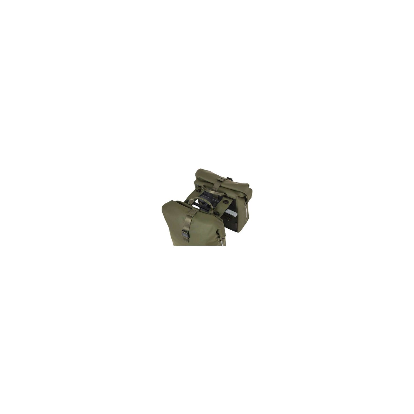 BASIL Dubbele fietstas soho nordlicht mik 41 liter 15 x 31 x 38 cm - moss green