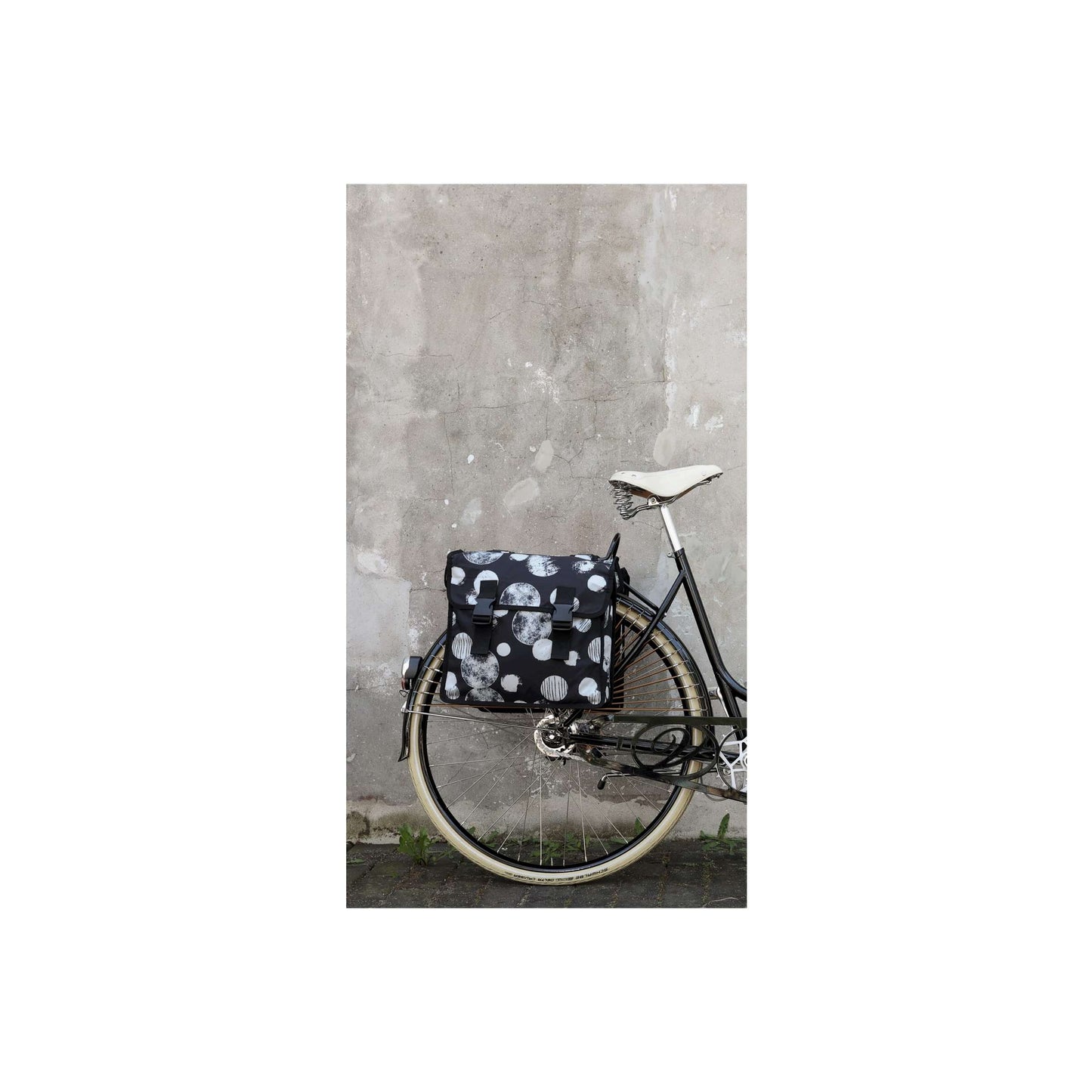 Basil Tas Mara XL Dubbel | Sphere | Zwart grijs