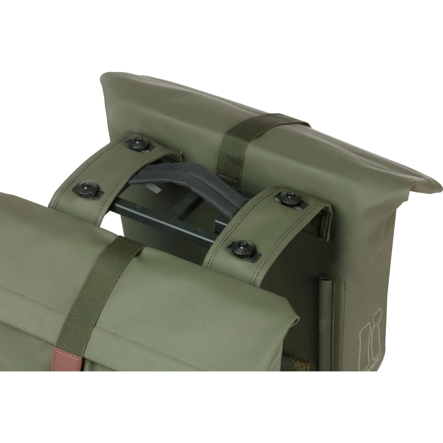 BASIL Dubbele fietstas city mik 28 - 32 liter - moss green