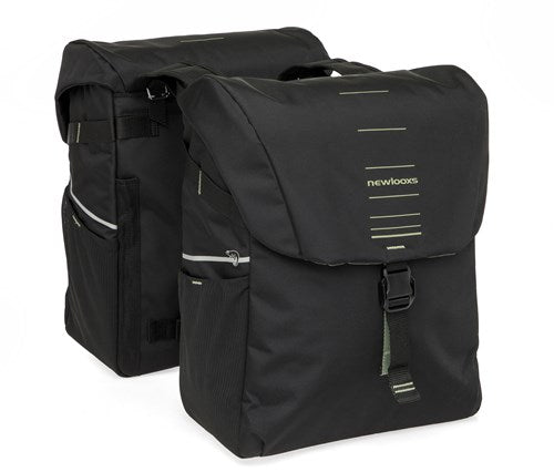 Burgers - New Looxs New looxs vigo 536.155 zwart groen dubbeltas 40l