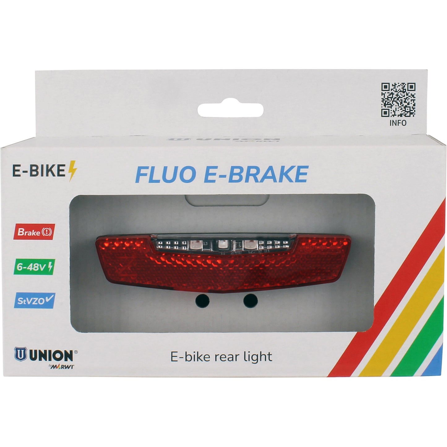 UNION rear light ebike fluo e-brake w. brak.