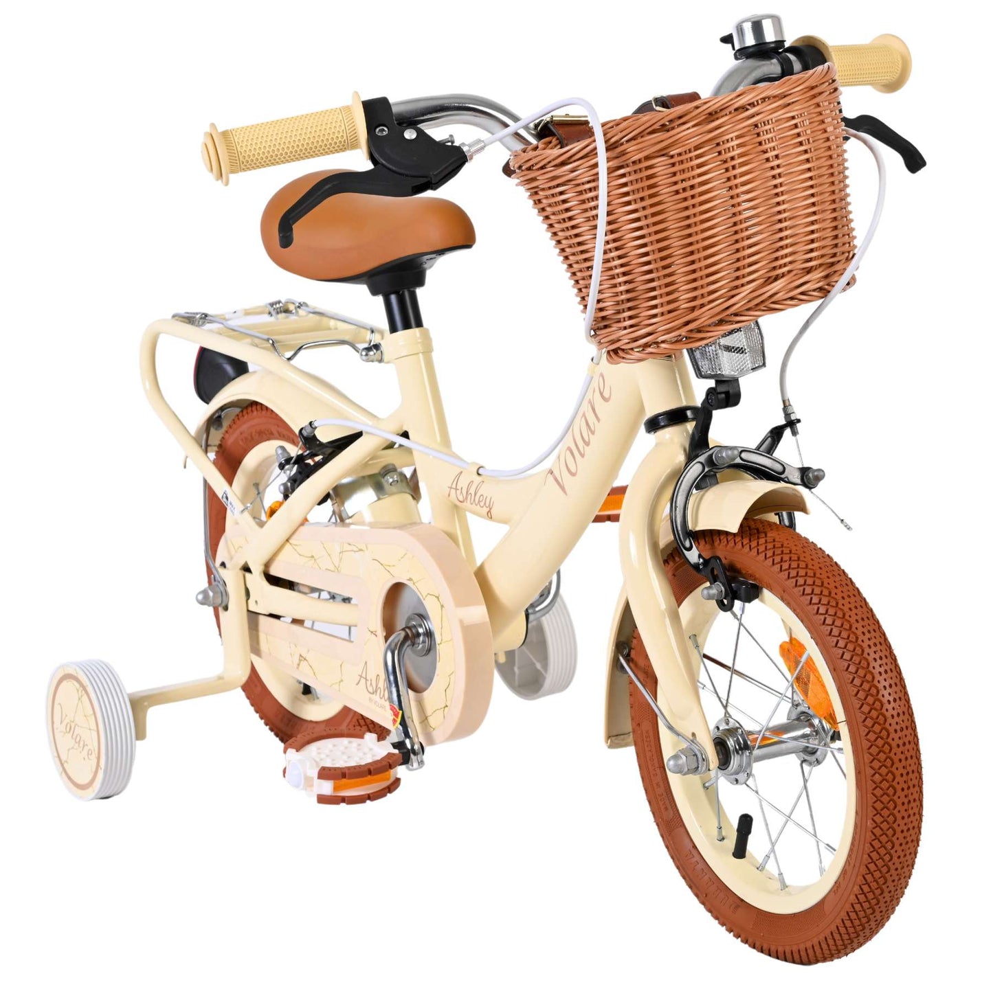 Volare ashley kinderfiets - meisjes - 12 inch - créme - twee handremmen