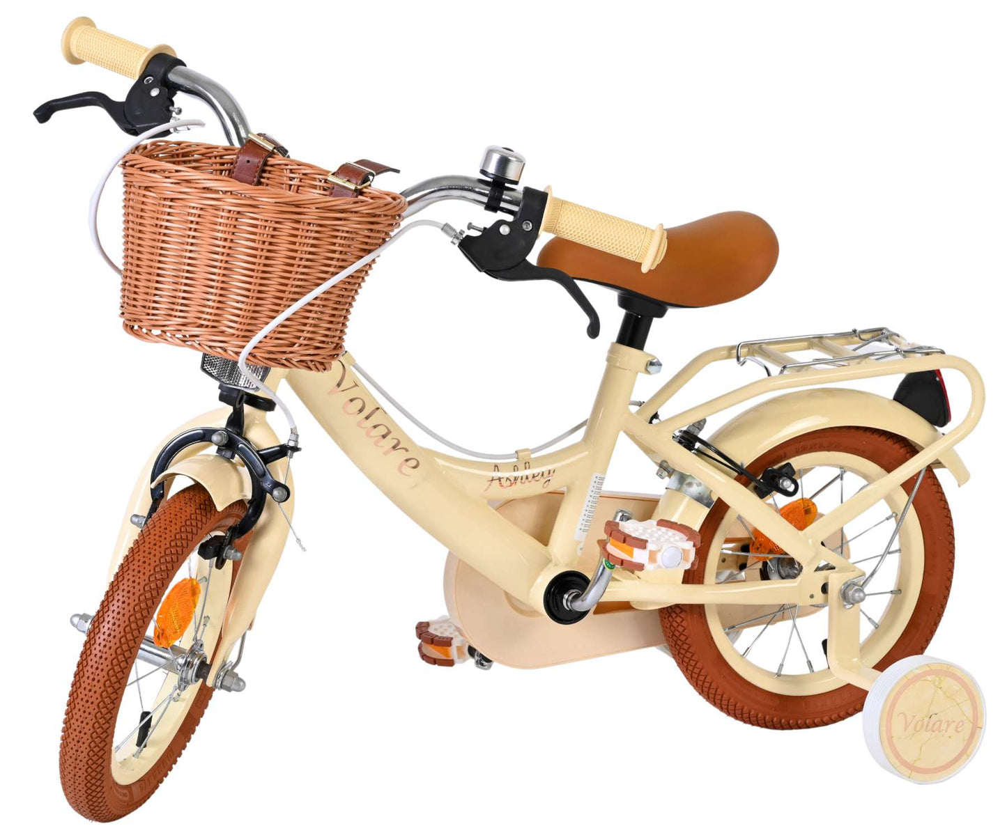 Volare ashley kinderfiets - meisjes - 12 inch - créme - twee handremmen