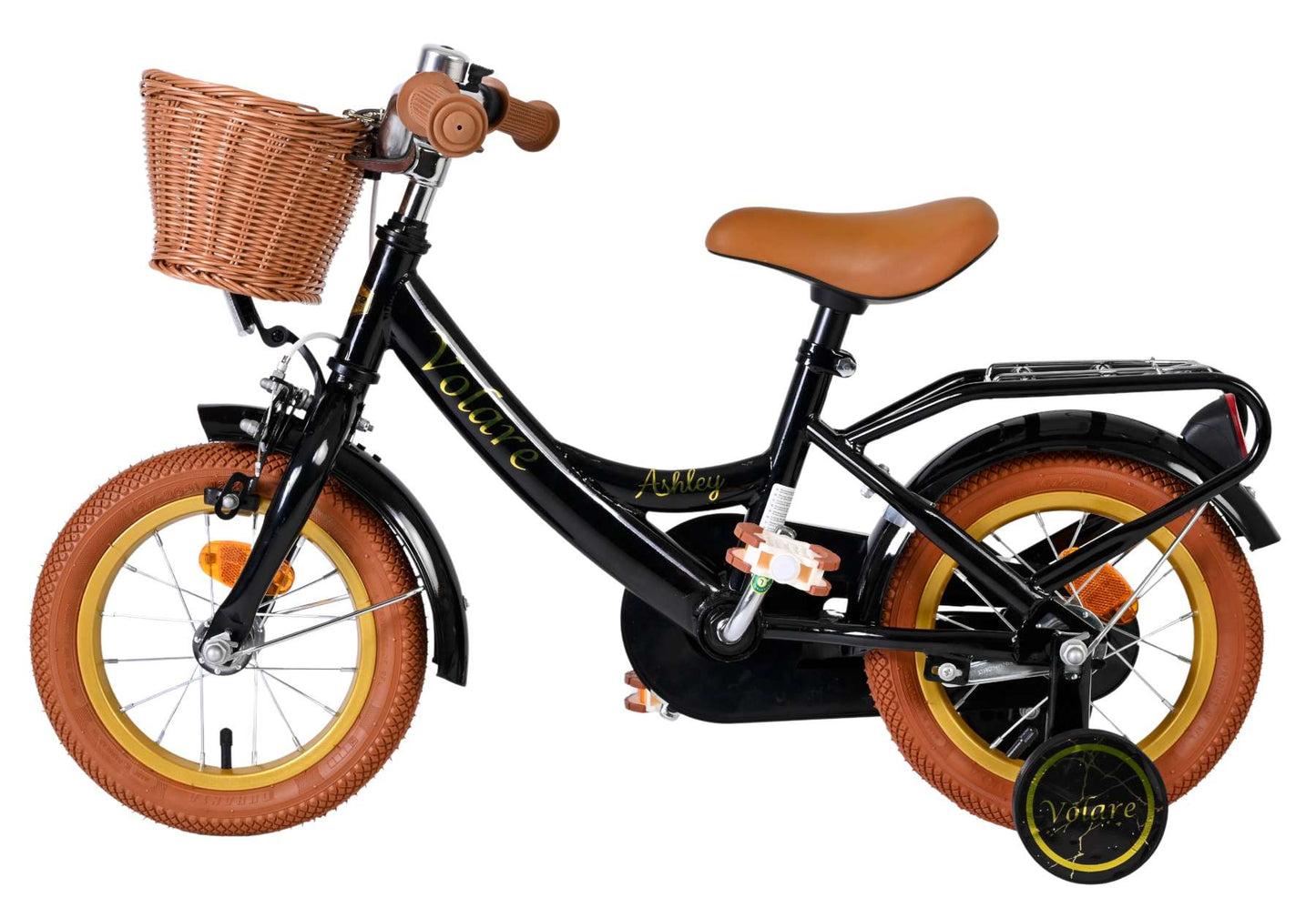 Volare ashley kinderfiets - meisjes - 12 inch - zwart