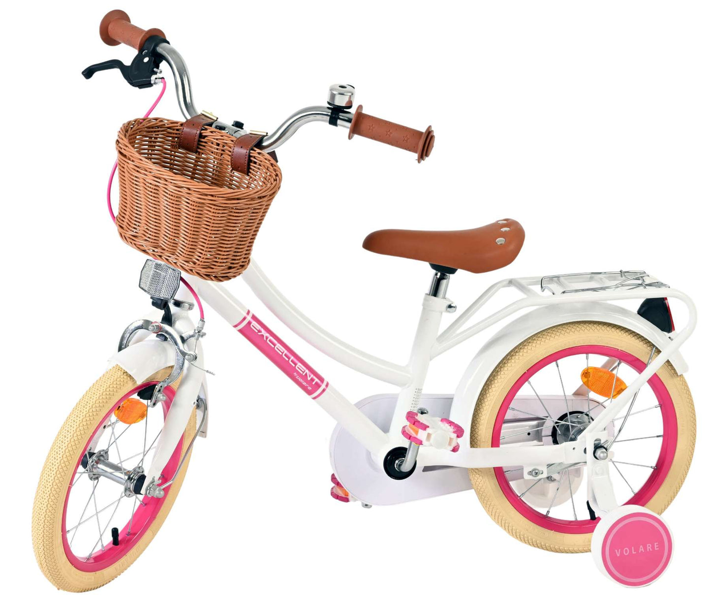 Volare excellent kinderfiets - meisjes - 14 inch - wit