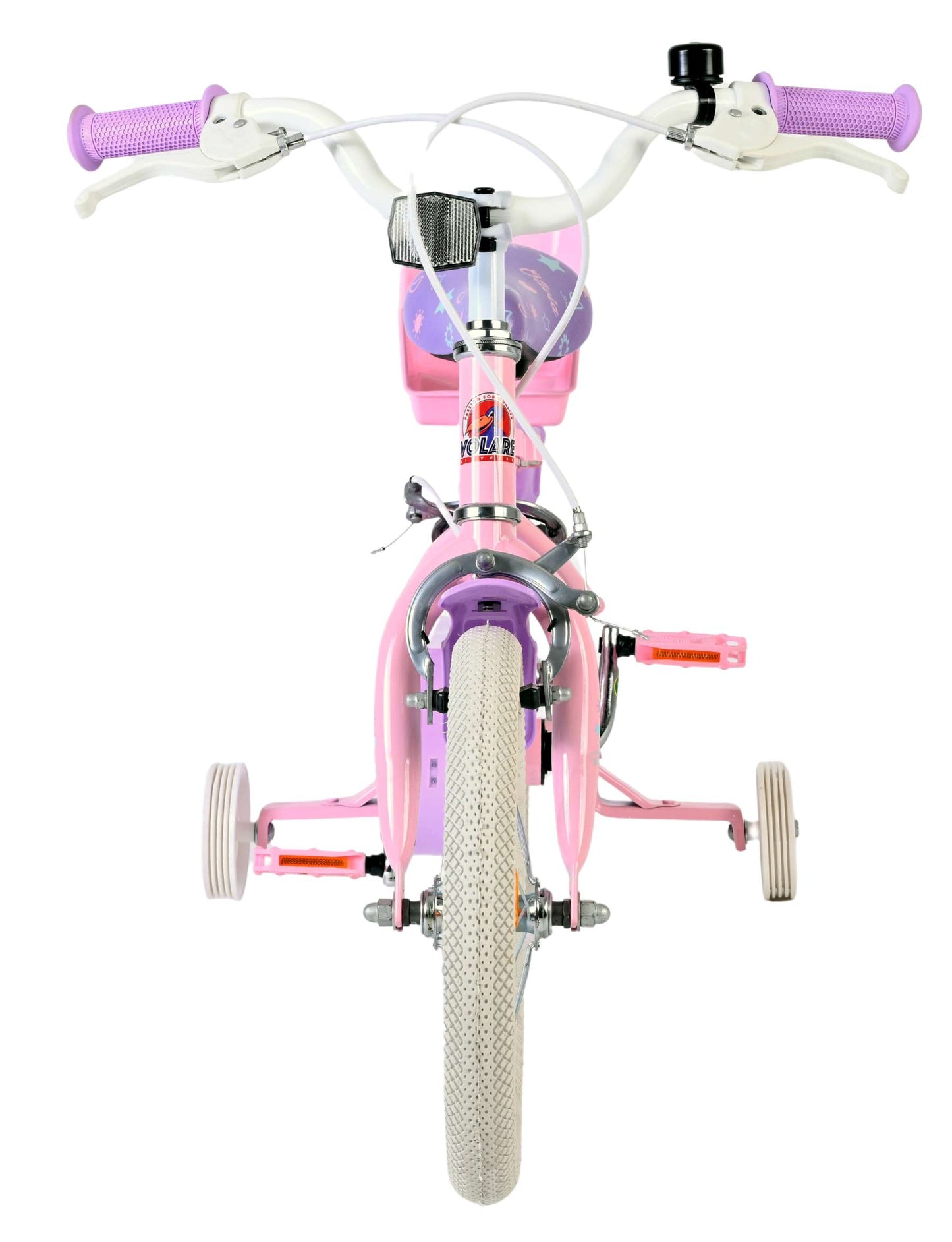 Volare olivia kinderfiets - meisjes - 14 inch - roze - twee handremmen