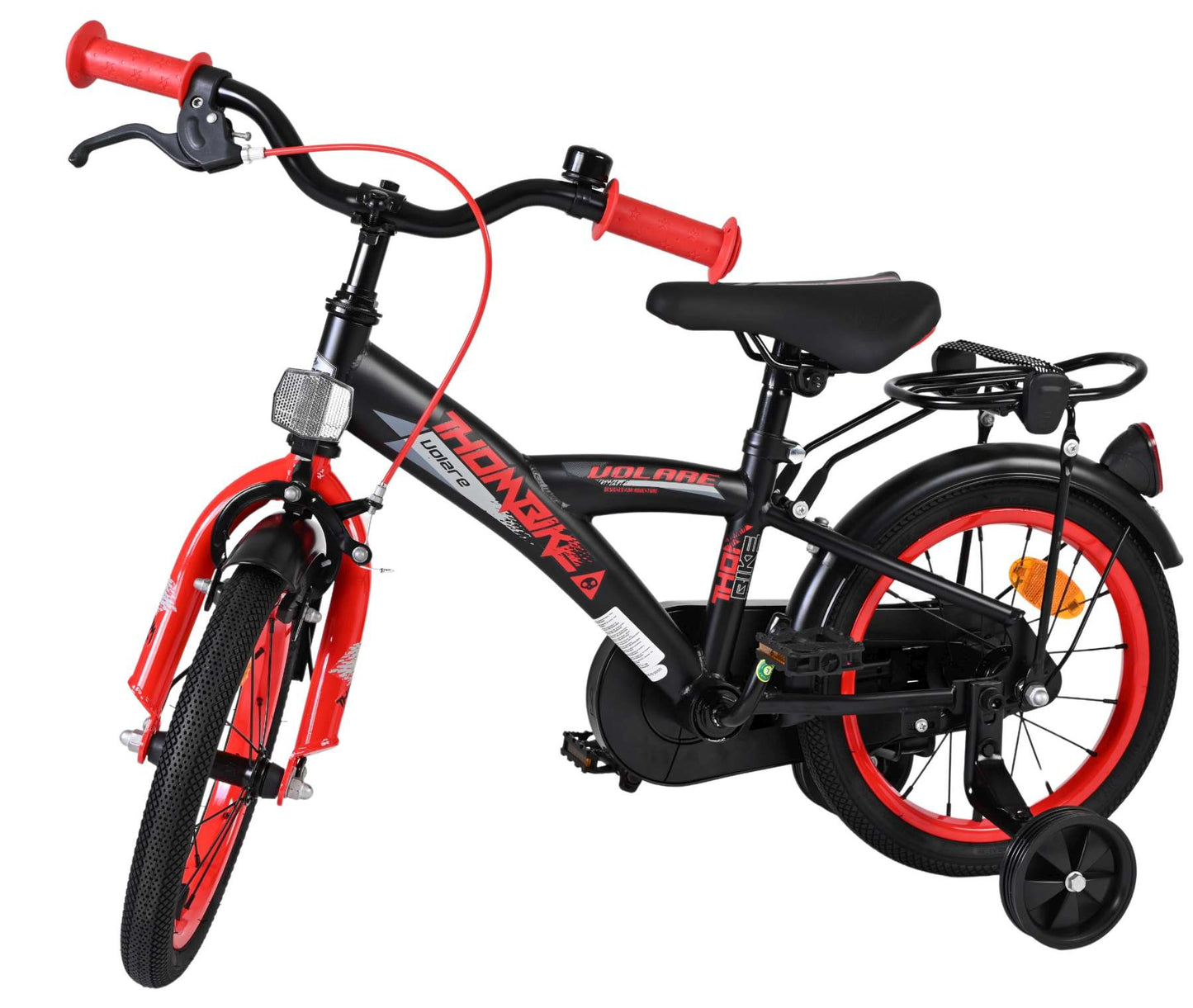 Volare thombike kinderfiets - jongens - 14 inch - zwart rood