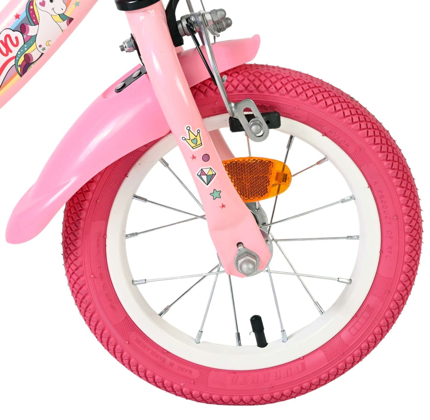 Volare unicorn kinderfiets - meisjes - 12 inch - roze