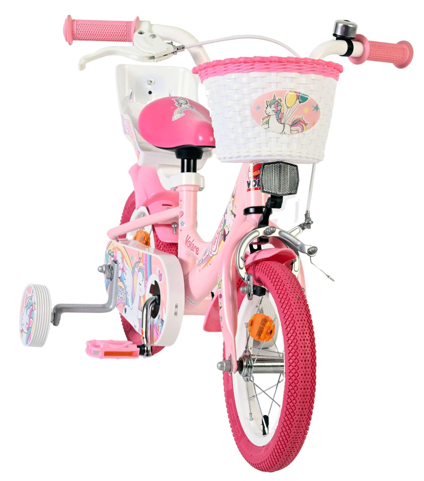 Volare unicorn kinderfiets - meisjes - 12 inch - roze