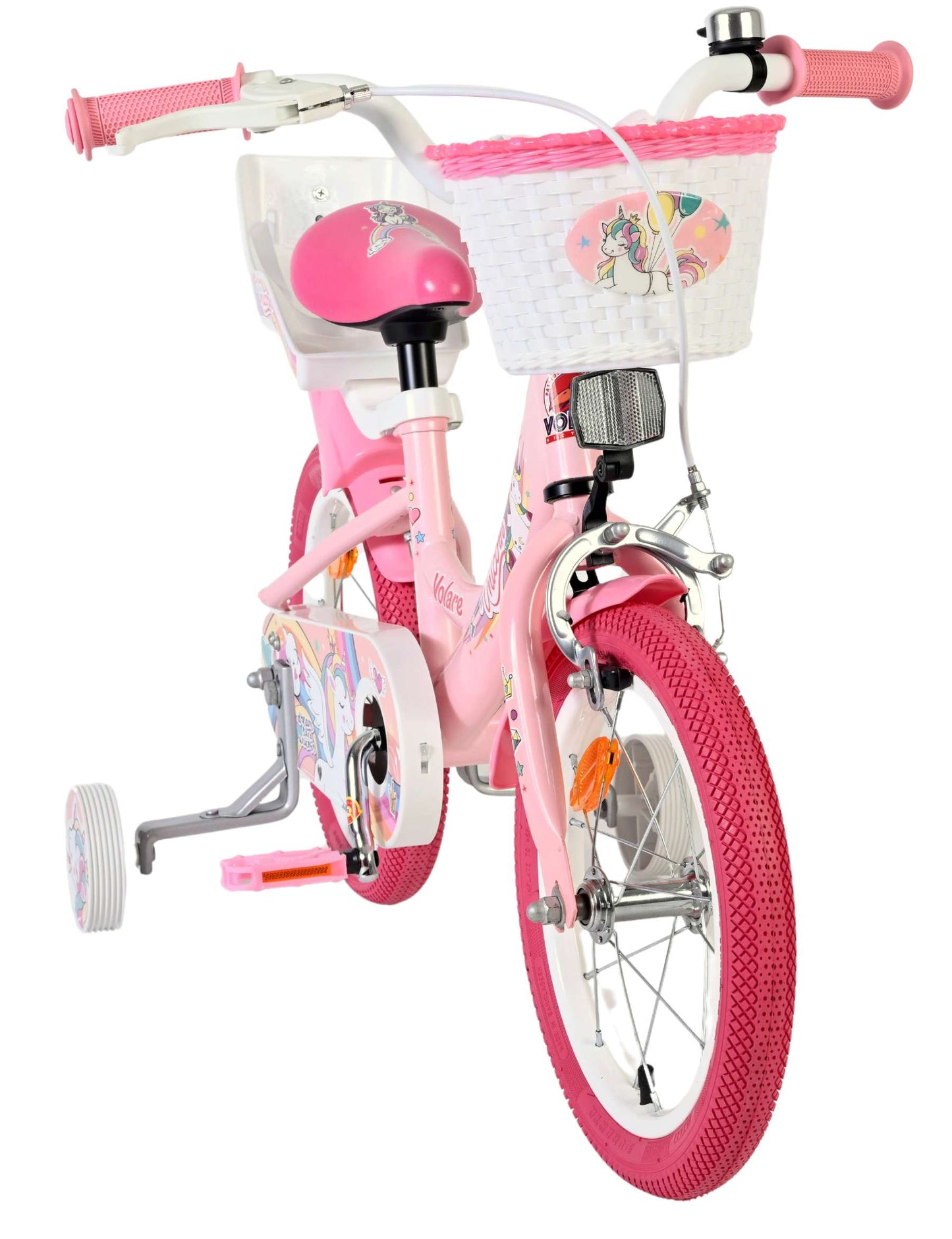 Volare unicorn kinderfiets - meisjes - 14 inch - roze