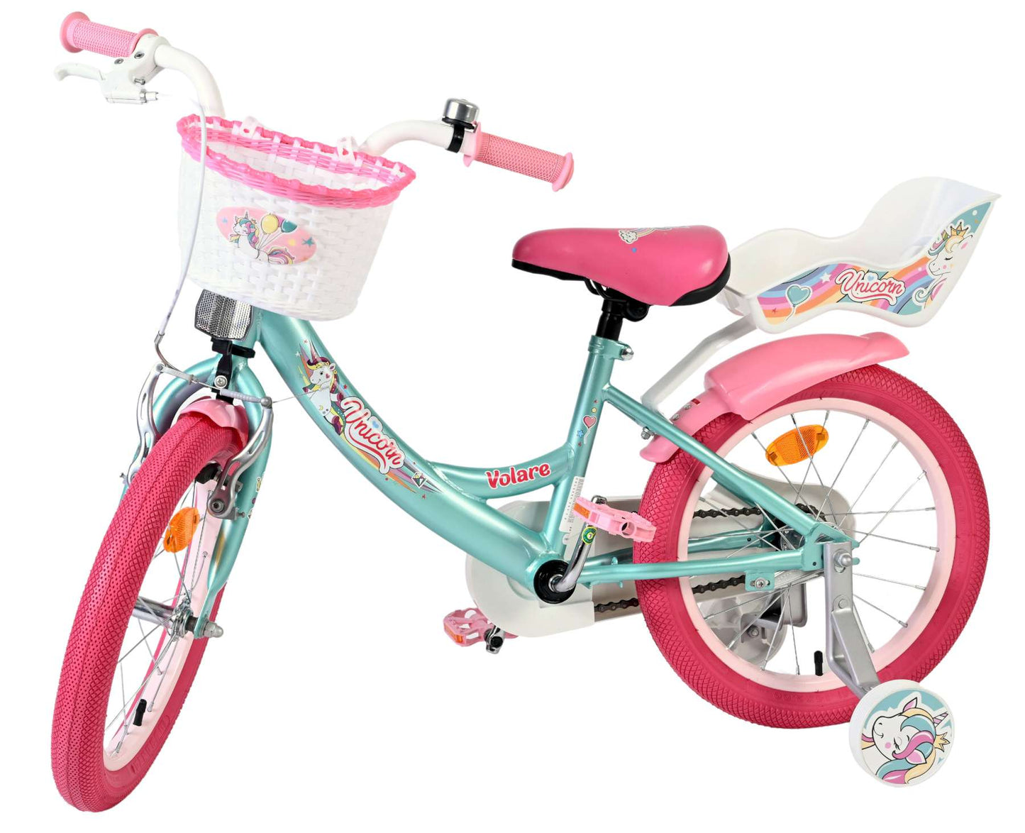 Volare unicorn kinderfiets - meisjes - 16 inch - groen