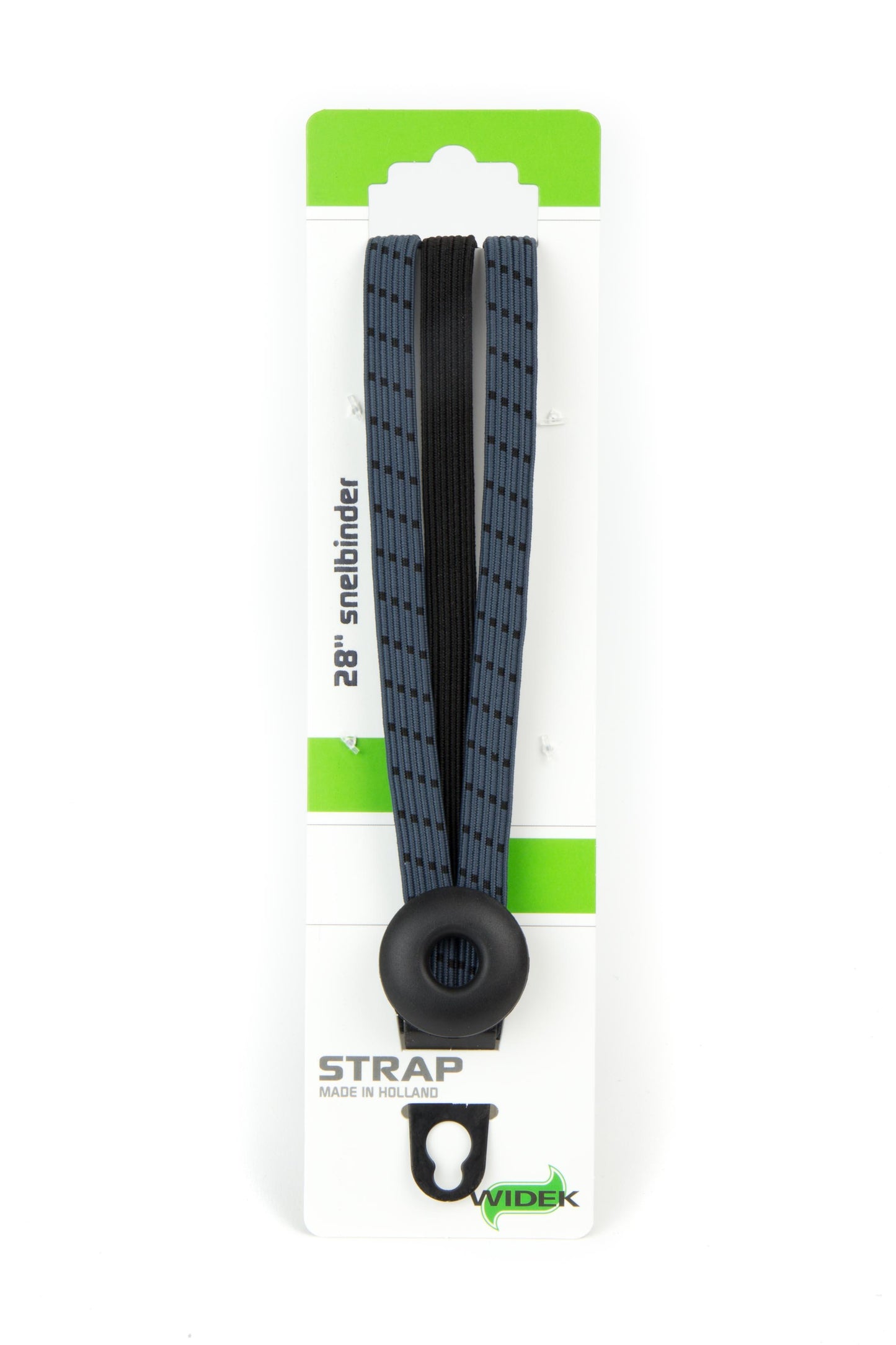 Widek B.V. Widek eye binder 1x24 mm. zwart. 2x12 mm. blauwgrijs met zwarte stalen platen op kaart (54 cm.)