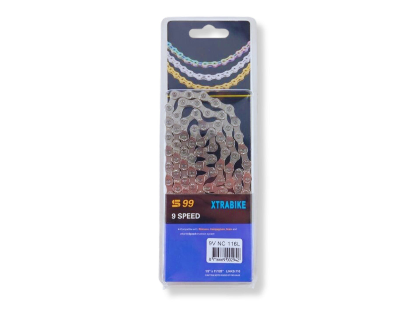 Xtrabike Ketting 9v nc 116l