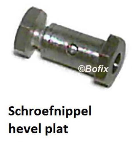 Bofix Schroefnippel domino voor hevel plat