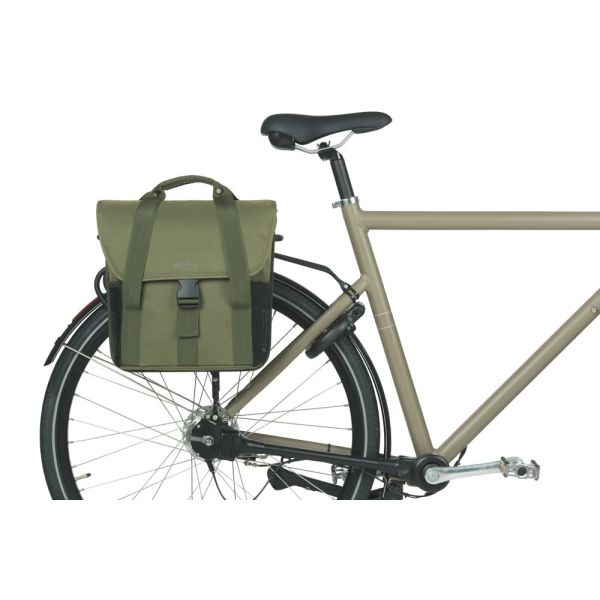 BASIL Enkele fietstas go 16 liter 15 x 29 x 34 cm - donkergroen