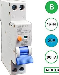 Enzo Aardlekautomaat 20a b kar 300ma 2p sep - 4518104