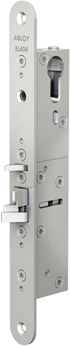 ABLOY el404 bijzetslot | solenoid | zelfvergrendelend | dm25 | 30 en 35mm | pc | voorplaat rvs 25x251mm afgerond | spanningsloos vergrendeld | 12 24v ac dc | dr 1+2+3+4 - 10025054