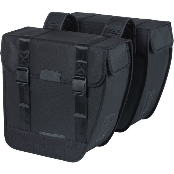 Basil Tour dubbele fietstas - waterafstotend - 28L - zwart