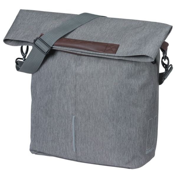 BASIL Tas city shopper grijs | mik hooks | 16l