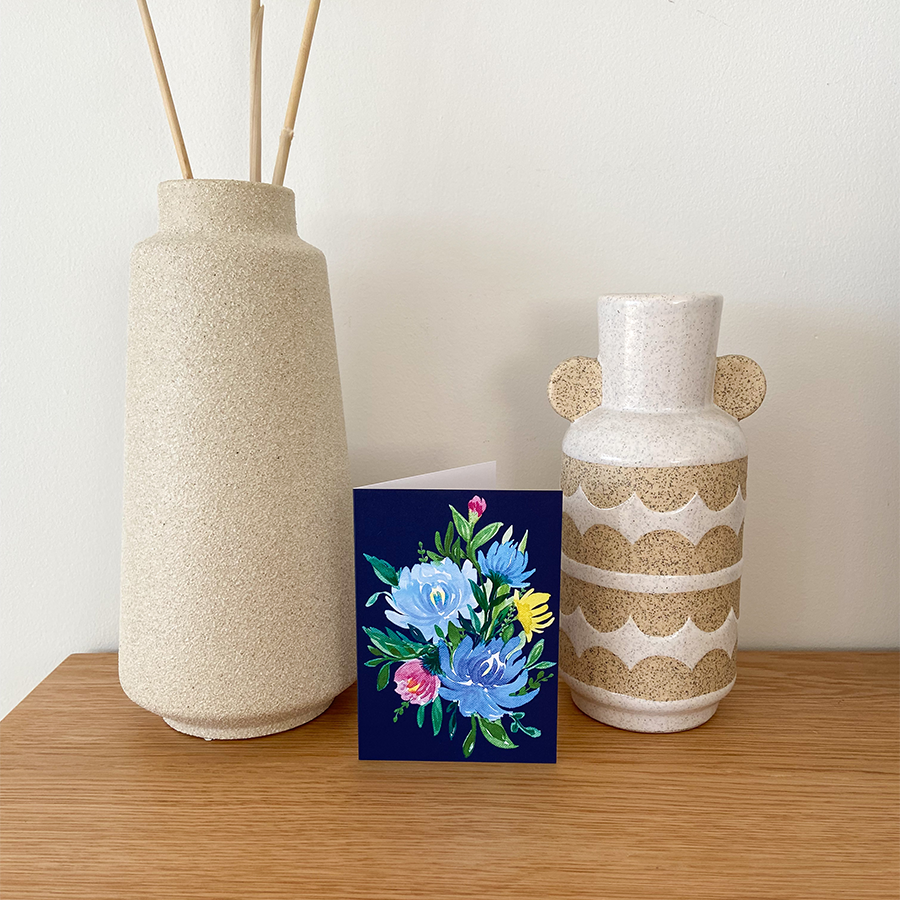 Art by Andu Wenskaart Blue Bundle