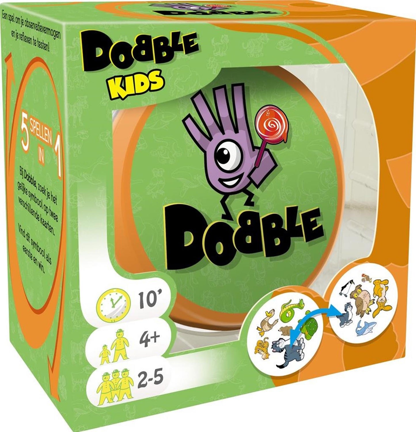 Asmodee Zygomatic dobble kids kaartspel - snel spel met dieren voor kinderen