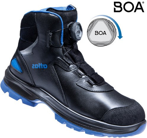 Atlas werkschoen sl 9845 xp 2.0 boa hoog s3 | zwart blauw | maat 41 - 00.012.105.41