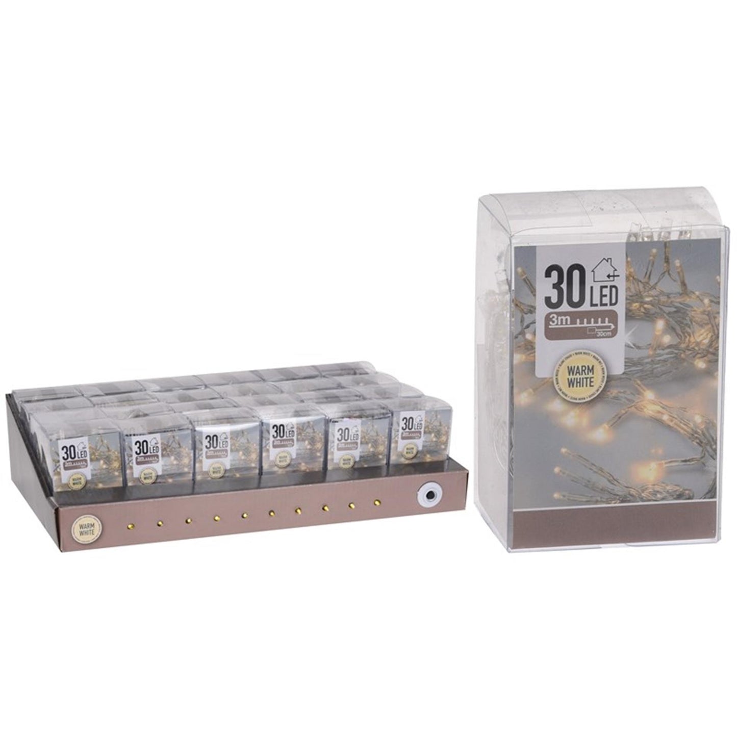 Home Styling Batterijverlichting 30l + timer warmwit