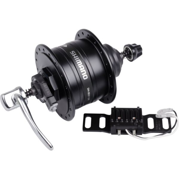 Shimano Dynamonaaf hd-3d37 3 watt - 32 gaats - center lock - snelspanner - zwart